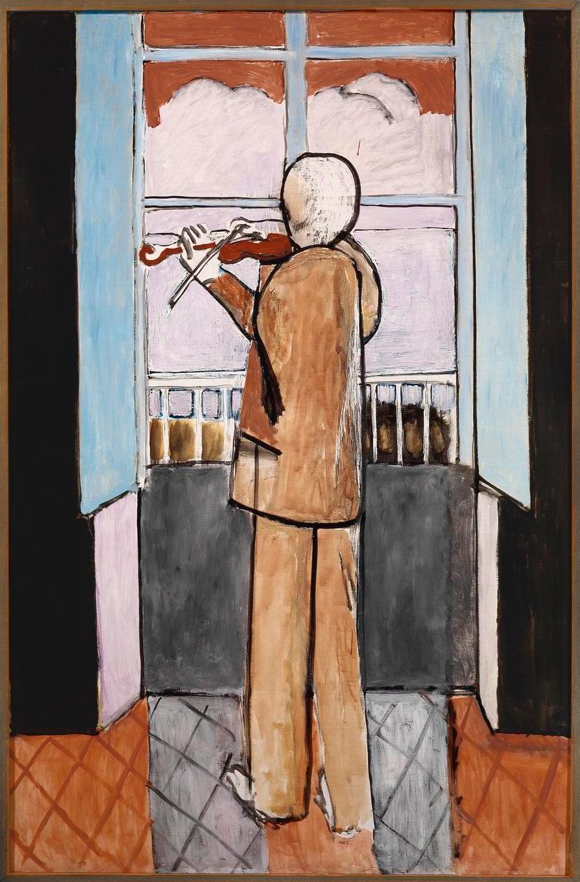 Skrzypek w oknie autorstwa Henri Matisse