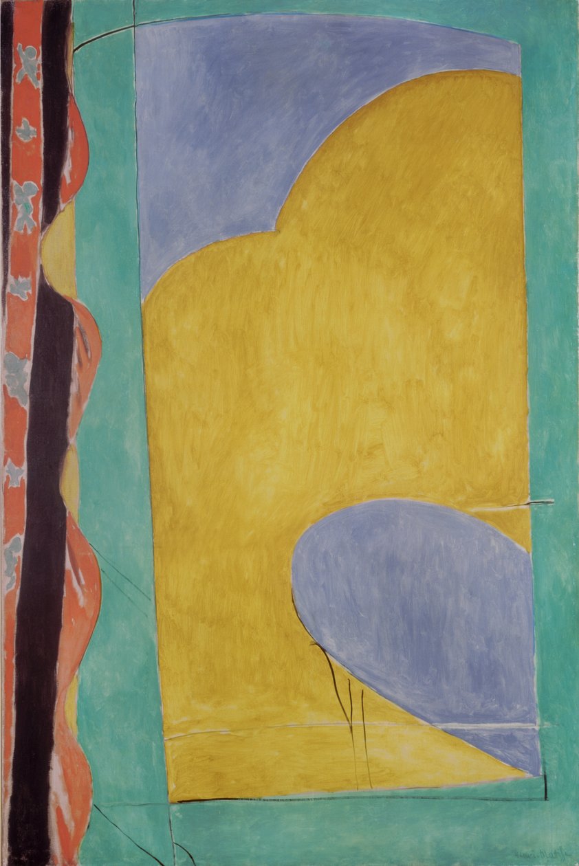 Żółta kurtyna, ok. 1915 (olej na płótnie) autorstwa Henri Matisse