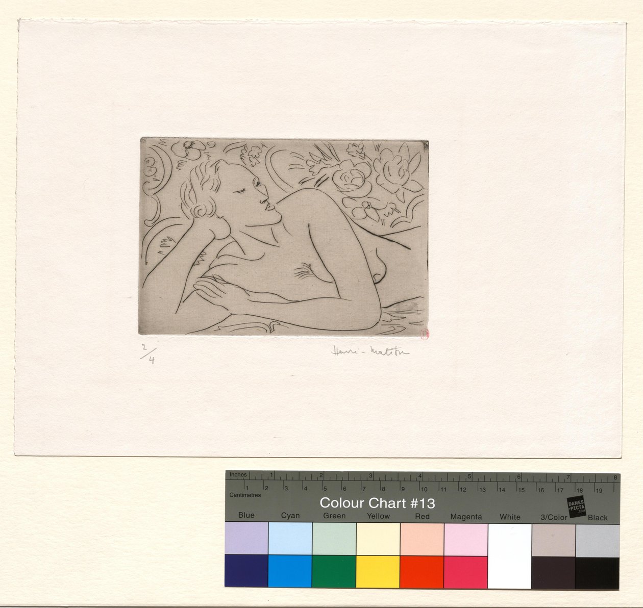 Torso, kwieciste tło autorstwa Henri Matisse