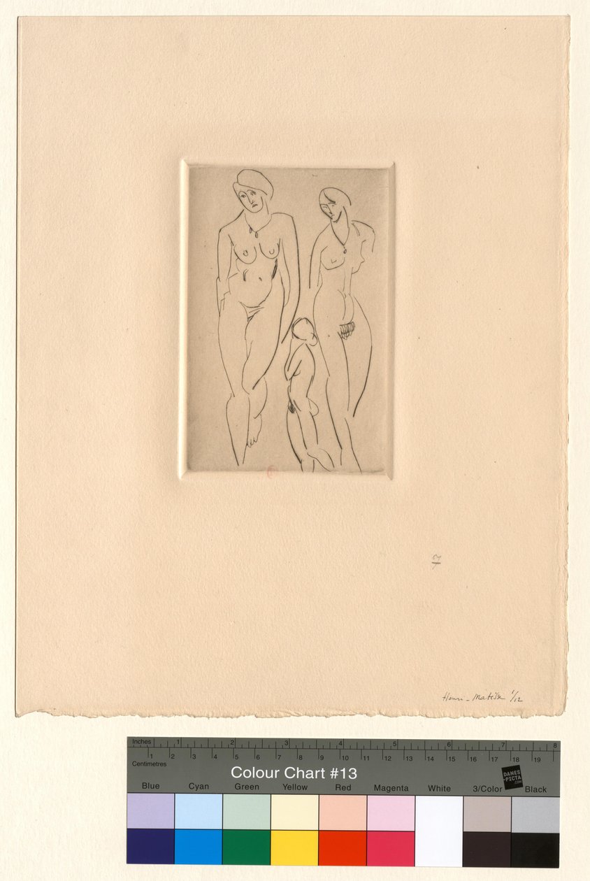 Trzy postacie - Studia akademickie autorstwa Henri Matisse