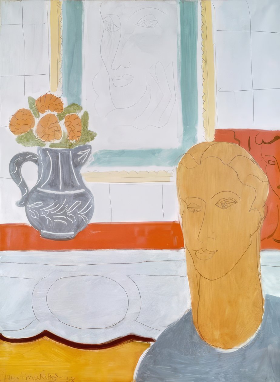 Ochrowa głowa autorstwa Henri Matisse