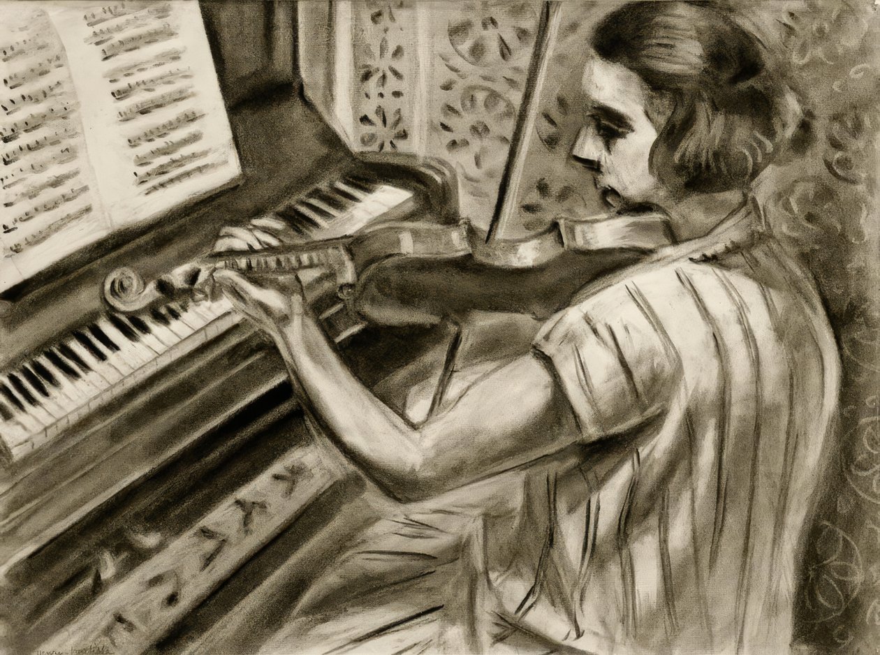 Młody skrzypek przed fortepianem autorstwa Henri Matisse