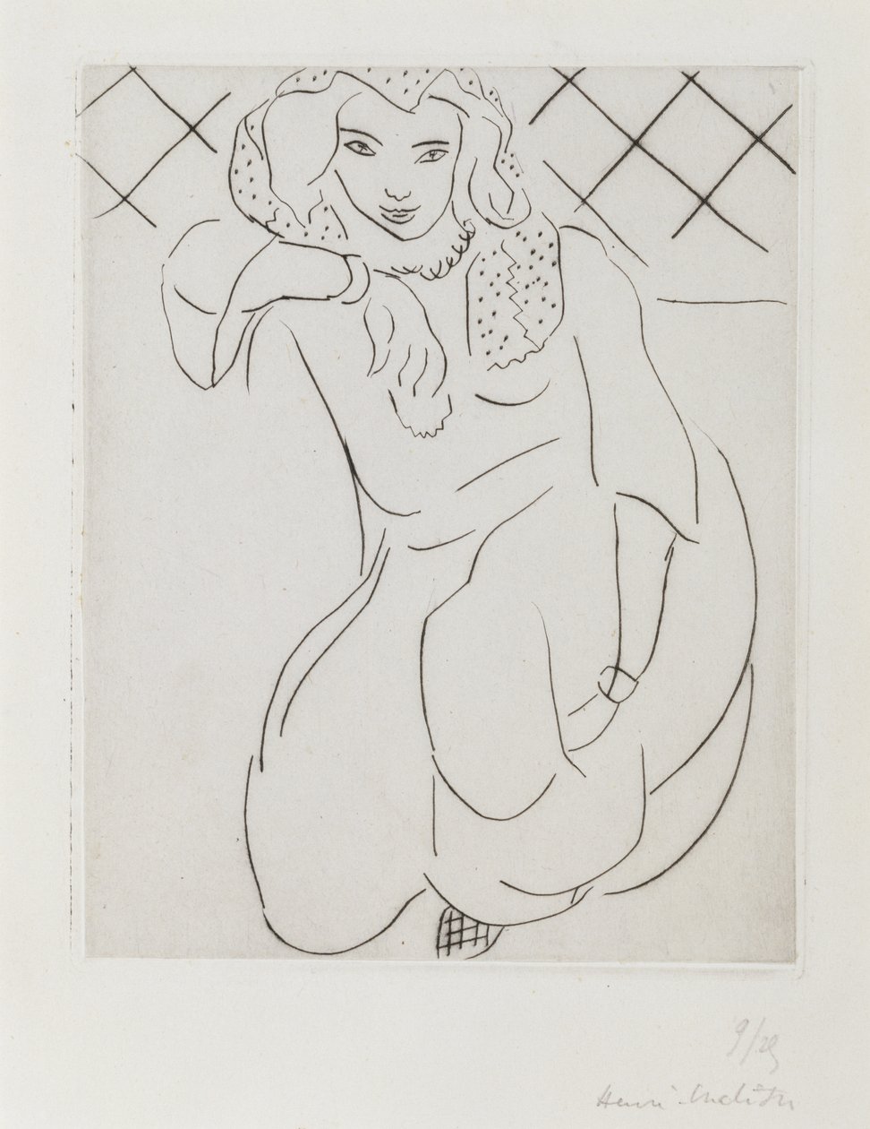 Zawoalowana orientalna kobieta klęcząca autorstwa Henri Matisse
