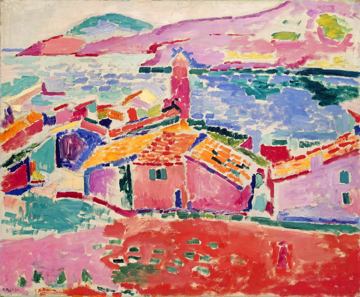 Widok na Collioure, ok. 1905 (olej na płótnie) autorstwa Henri Matisse