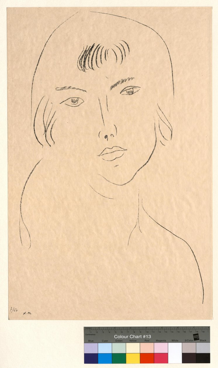 Twarz z grzywką autorstwa Henri Matisse