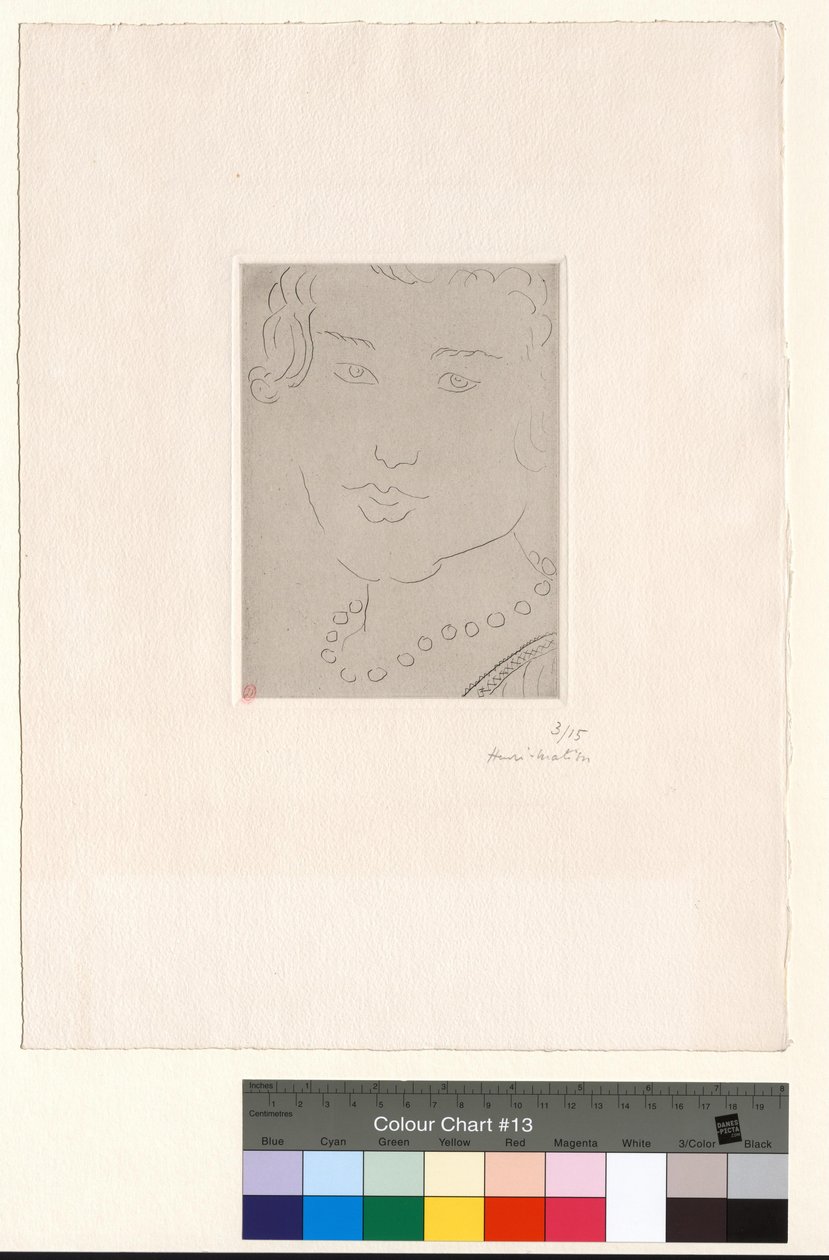 Twarz z perłowym naszyjnikiem autorstwa Henri Matisse