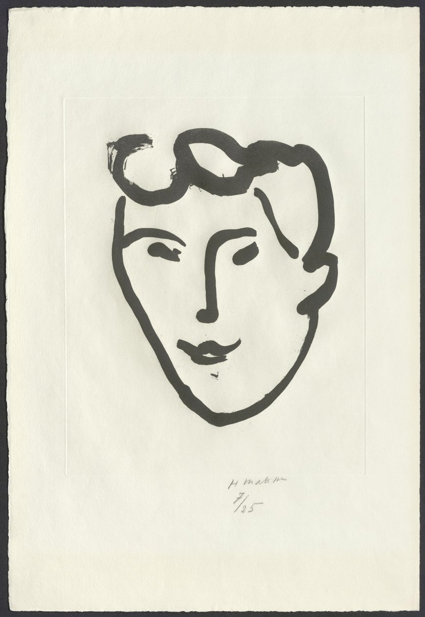 Twarz kobiety [Maska z wałkami] autorstwa Henri Matisse