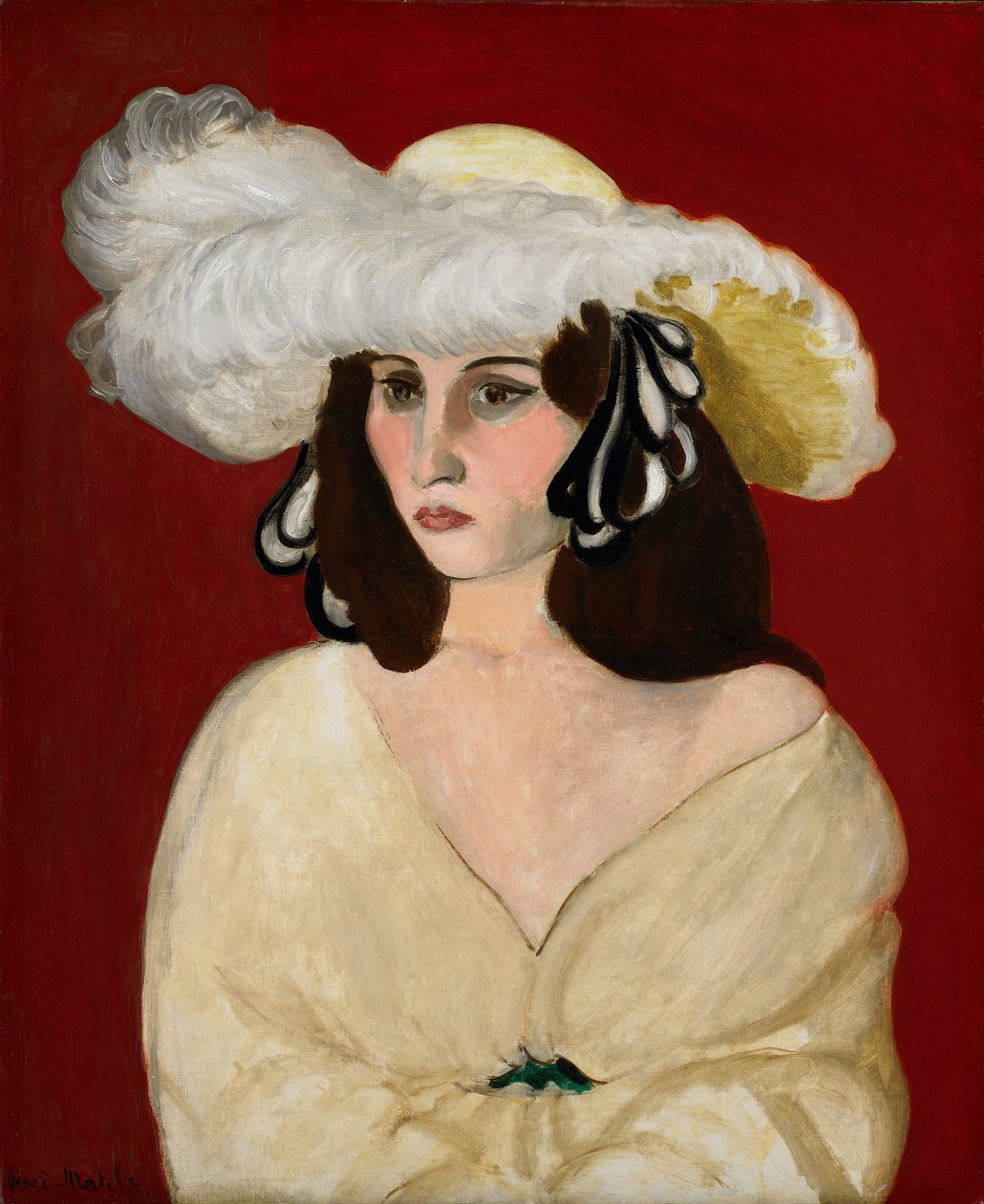 Białe pióropusze autorstwa Henri Matisse