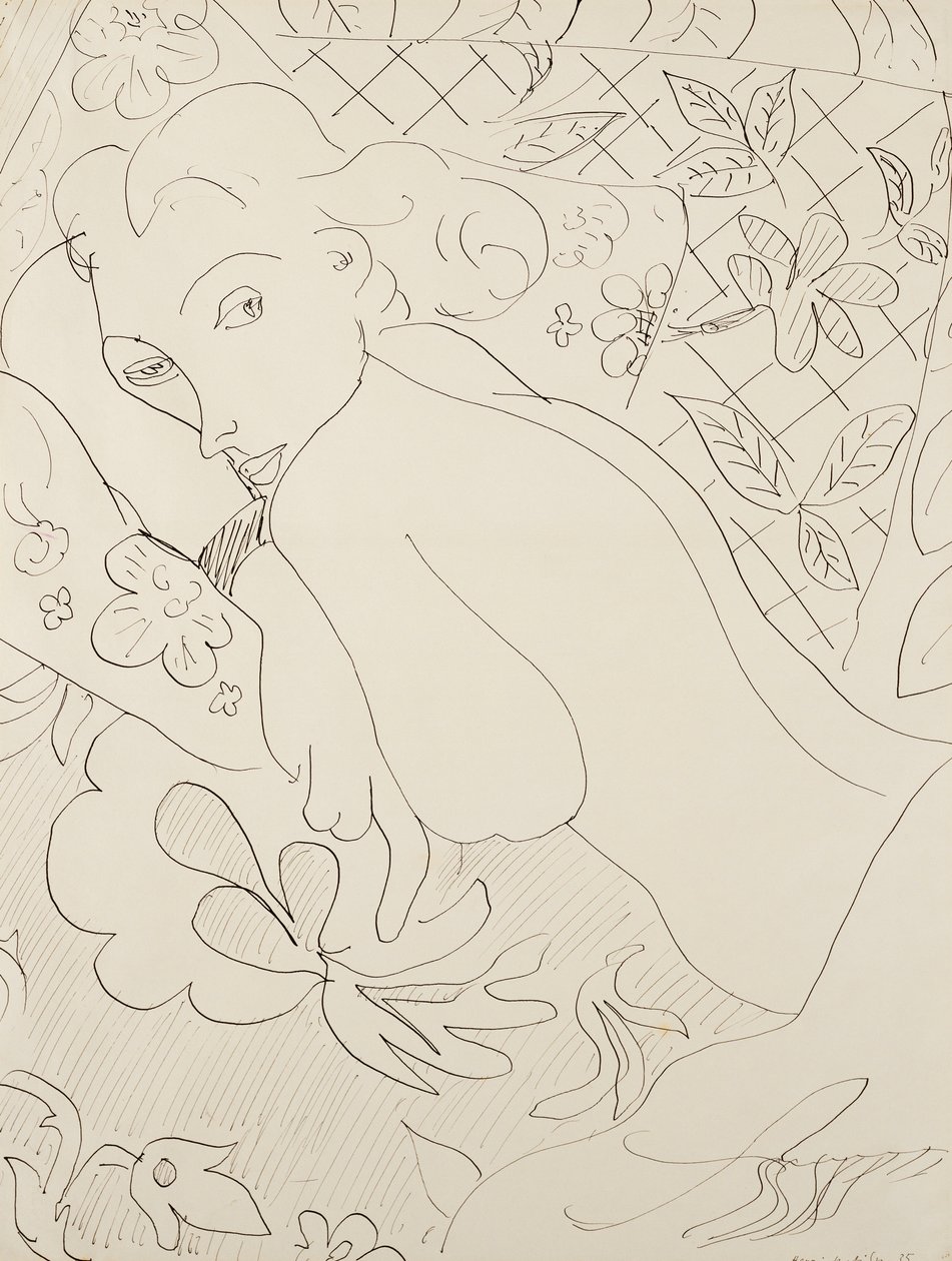 Kobieta kłamie autorstwa Henri Matisse