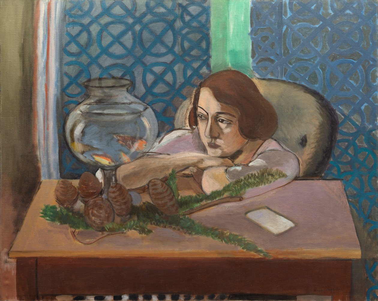 Kobieta przed akwarium autorstwa Henri Matisse