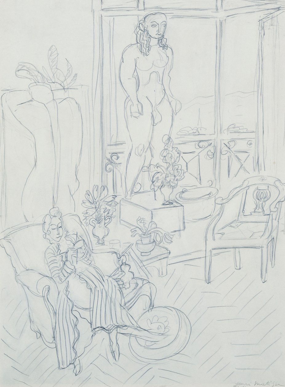 Kobieta we wnętrzu; Hotel Regina, Cimiez, Nicea autorstwa Henri Matisse