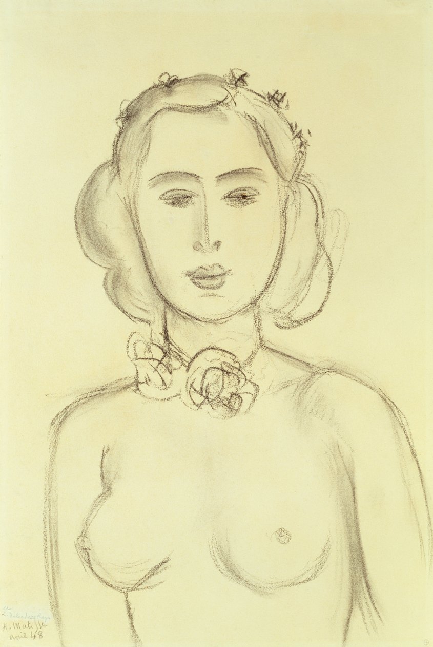 Kobieta z nagimi piersiami autorstwa Henri Matisse