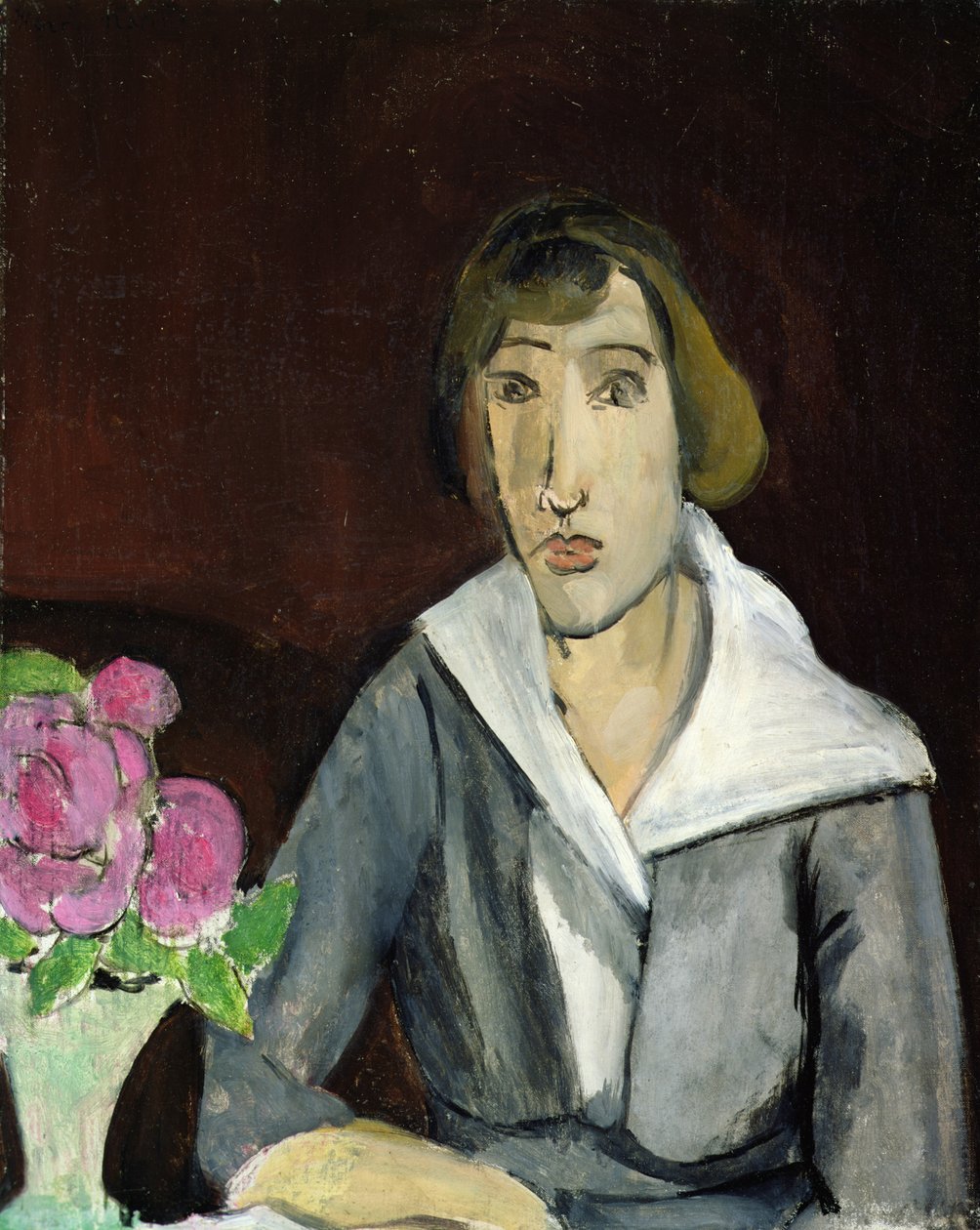 Kobieta z różami (olej na płótnie) autorstwa Henri Matisse