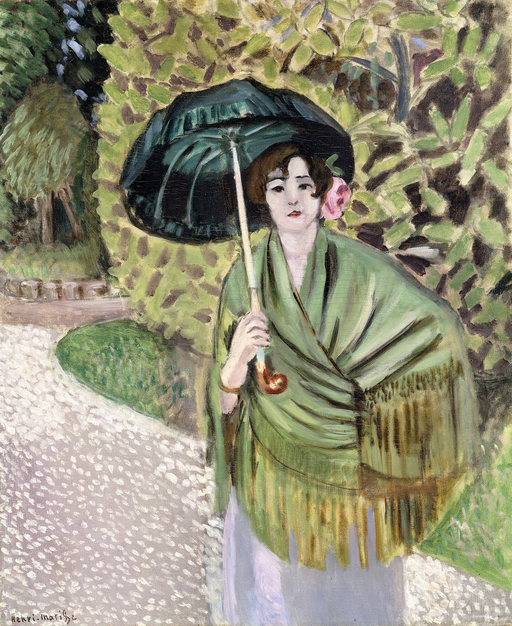Kobieta z zieloną osłoną przeciwsłoneczną autorstwa Henri Matisse