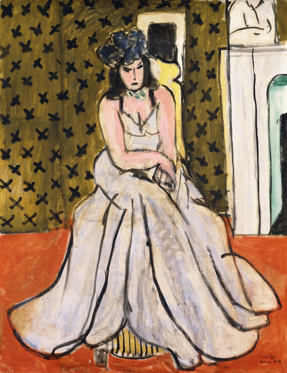 Kobieta w niebieskim kapeluszu autorstwa Henri Matisse