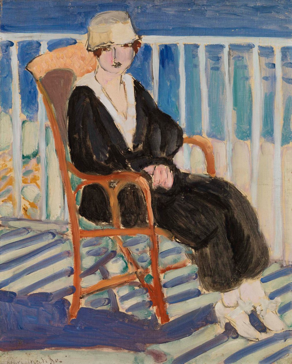 Młoda dziewczyna na balkonie nad oceanem (Jeune fille au balcon sur la mer) autorstwa Henri Matisse