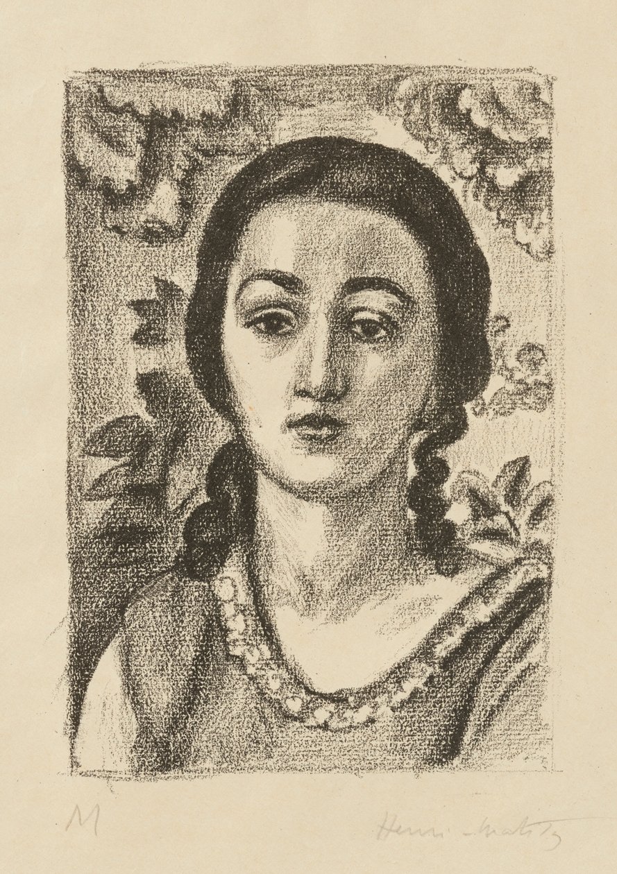 Młoda kobieta o brązowych lokach autorstwa Henri Matisse
