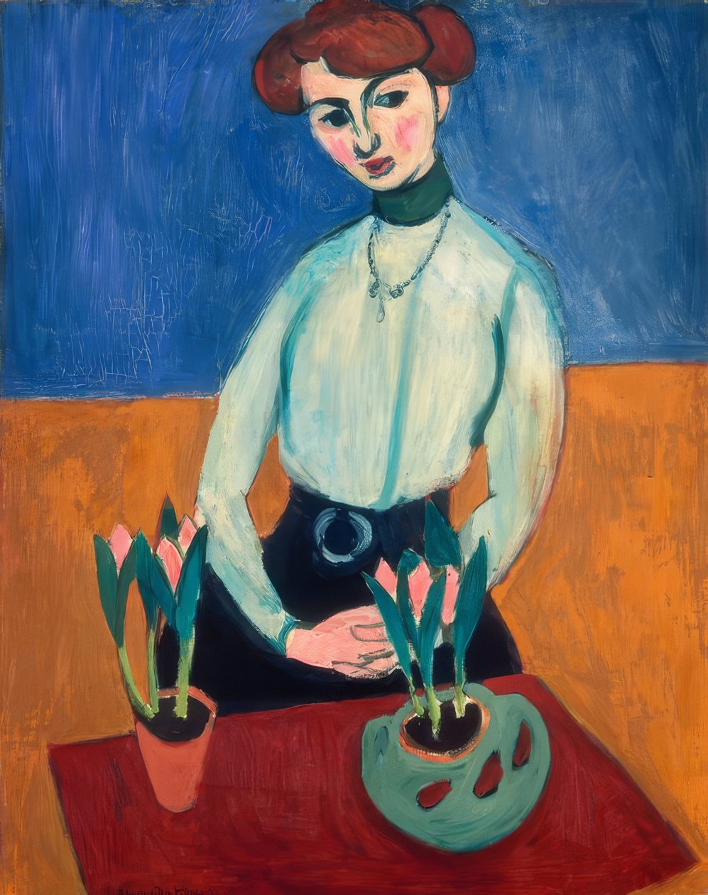 Młoda kobieta z tulipanami autorstwa Henri Matisse