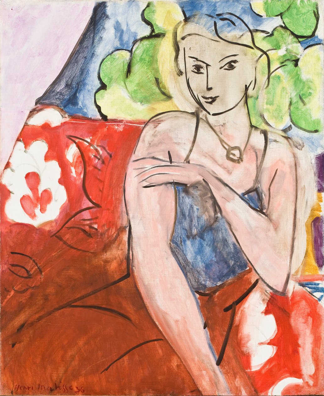 Młoda dziewczyna w pozycji siedzącej (La Biche) autorstwa Henri Matisse