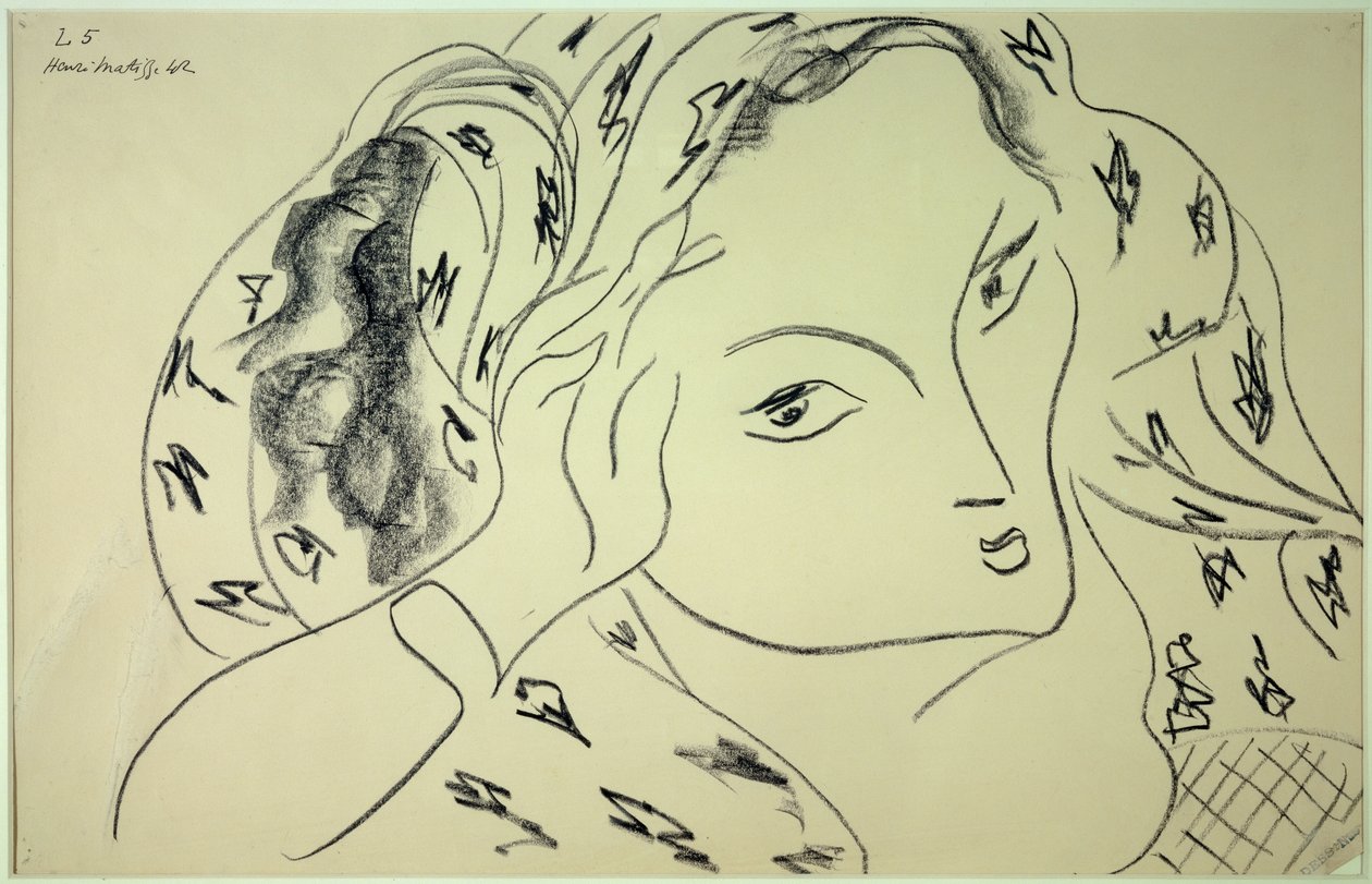 temat i wariacja l.5 1942 (rysunek) autorstwa Henri Matisse