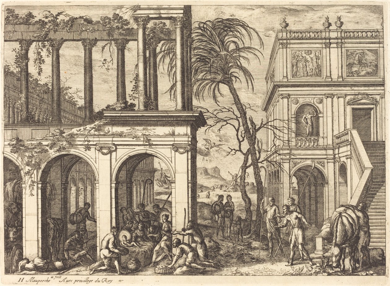 Adoracja pasterzy autorstwa Henri Mauperche