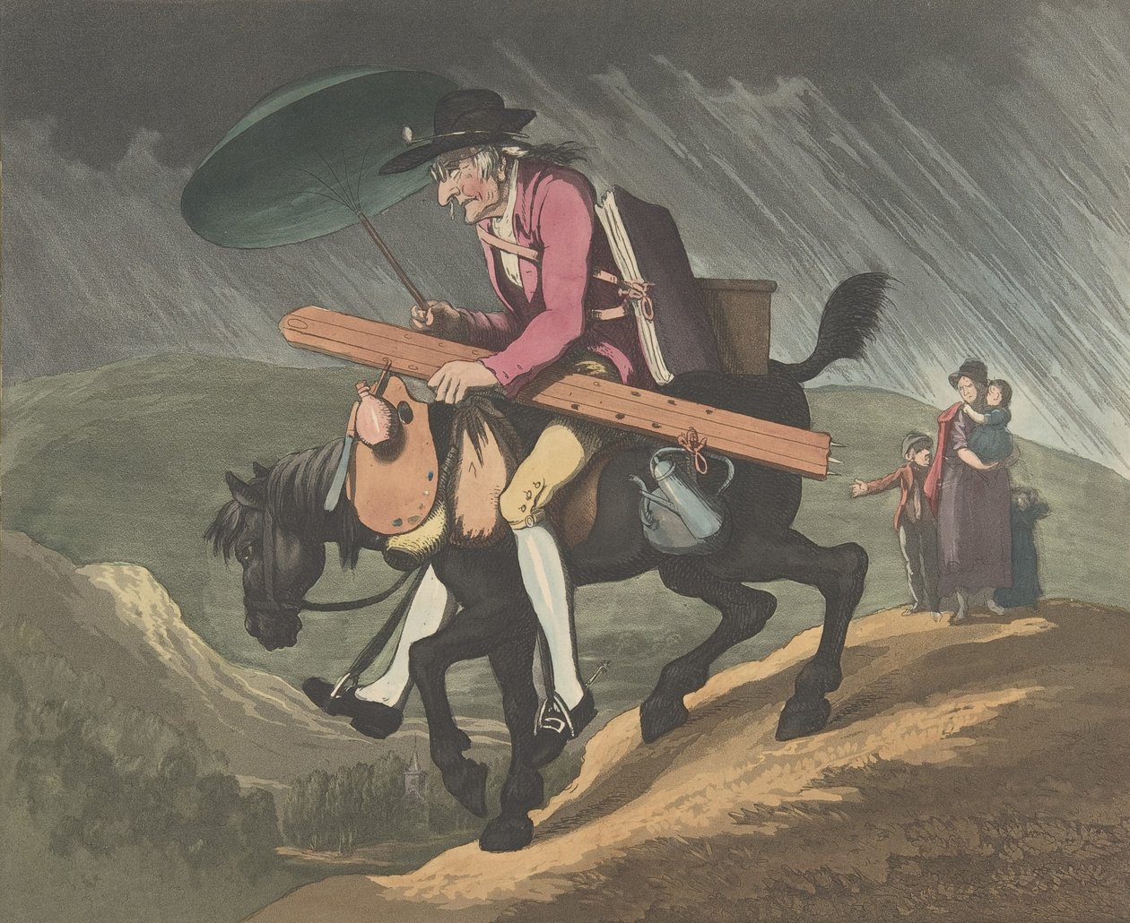 Artysta podróżujący po Walii, 10 lutego 1799. autorstwa Henri Merke