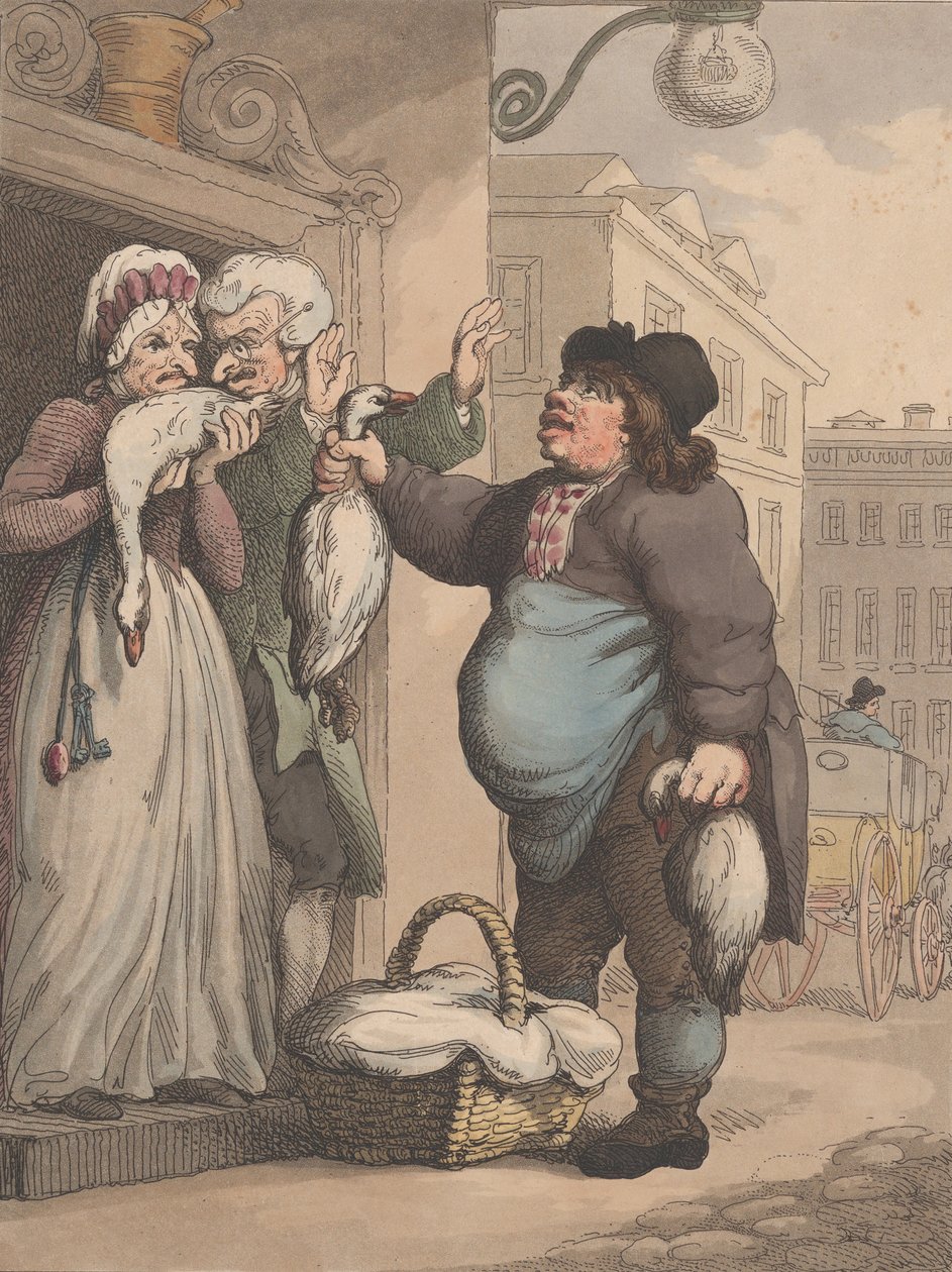 Cries of London, nr 2: Kup moją gęś, moją grubą gęś, 1 stycznia 1799. autorstwa Henri Merke