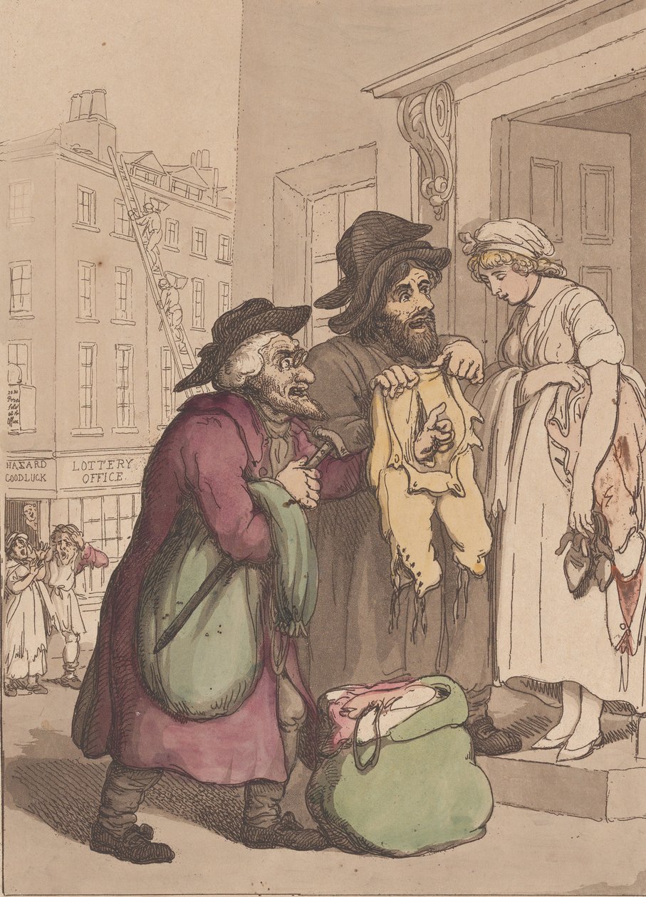 Cries of London, nr 7, Old Clothes, 4 maja 1799. autorstwa Henri Merke