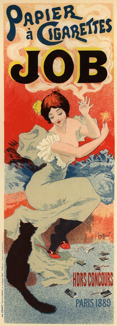 Plakat reklamowy do bibuły Job, ok. 1900 r. 1900 autorstwa Henri Meunier