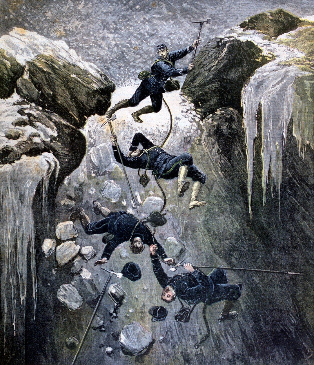 Straszny wypadek w Alpach, 1892 autorstwa Henri Meyer