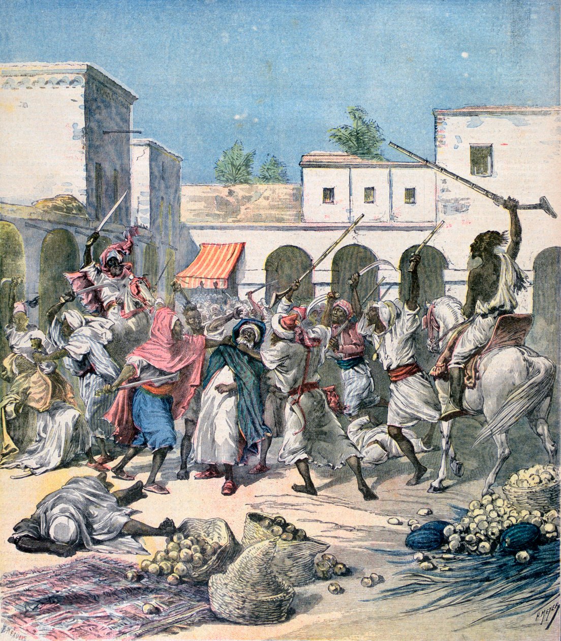 Zamach na francuskiego kolaboranta, Maroko, 1891. autorstwa Henri Meyer