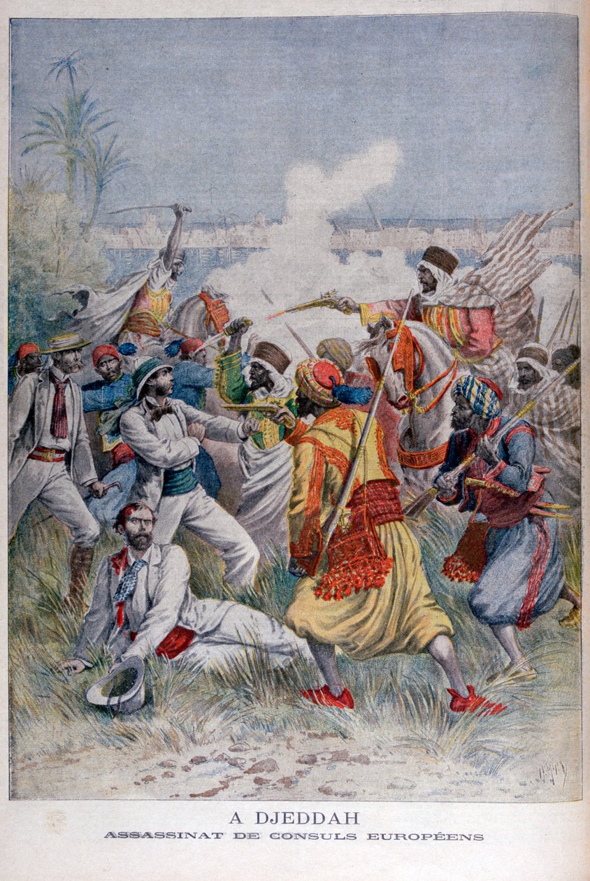 Zabójstwo konsulów europejskich, Dżeddah, 1895 autorstwa Henri Meyer
