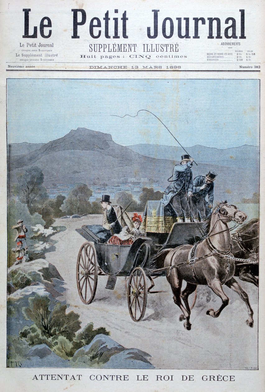 Próba ataku na króla Grecji, 1898 autorstwa Henri Meyer