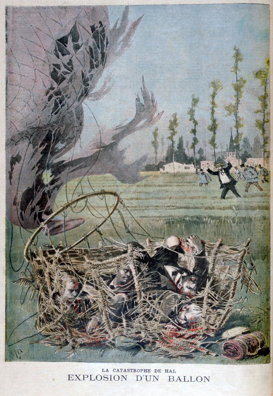 Eksplozja balonu w Hal, Belgia, 1895. autorstwa Henri Meyer