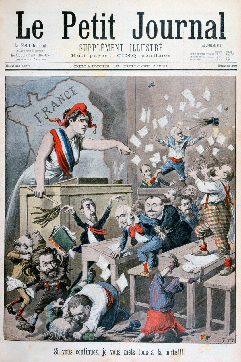 Karykatura Izby Deputowanych, Paryż, 1898 autorstwa Henri Meyer
