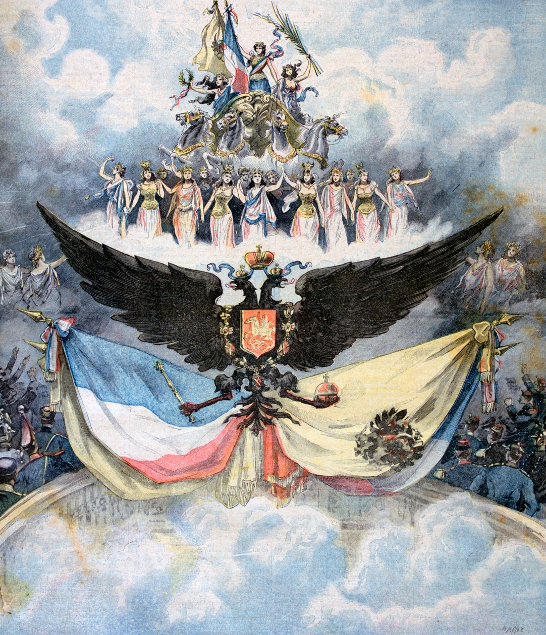 Uroczystości w Operze w Paryżu na cześć francusko-rosyjskiego sojuszu dualistycznego, 1893 autorstwa Henri Meyer