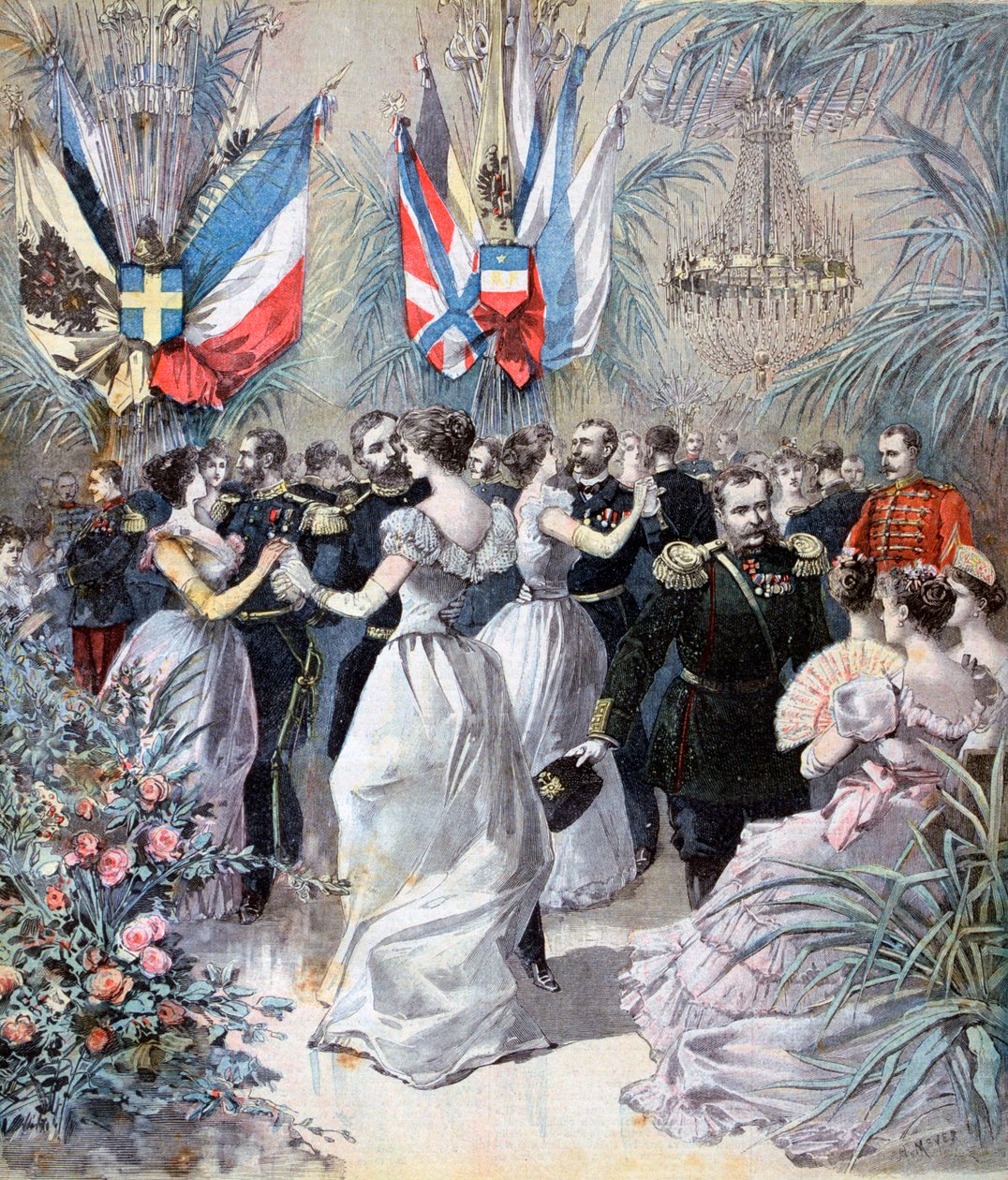 Uroczystości na cześć Wizyty Floty Rosyjskiej w Tulonie, 1893 autorstwa Henri Meyer