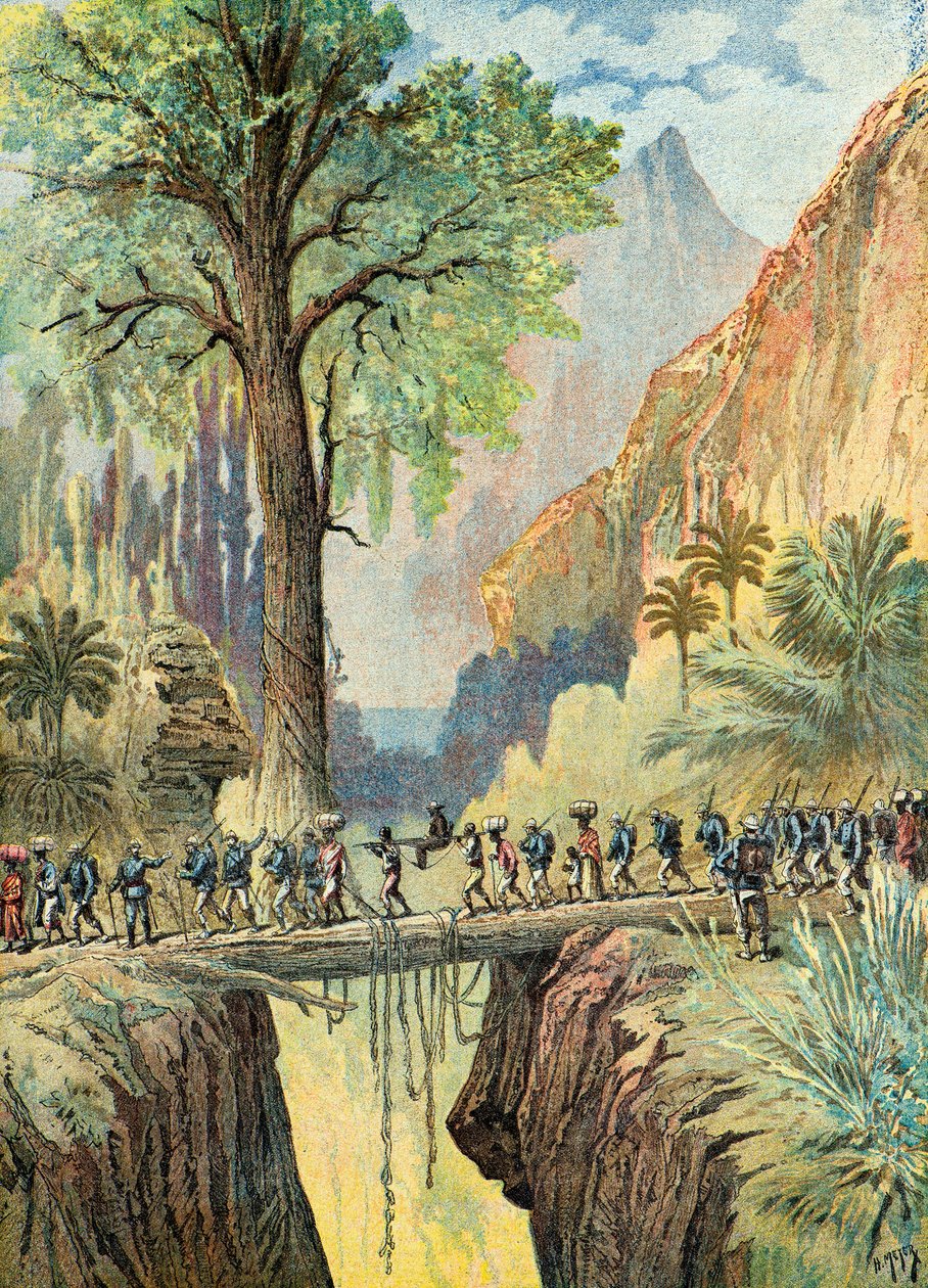 Charles Le Myre de Vilers i francuscy koloniści, 1895 (ilustracja) autorstwa Henri Meyer