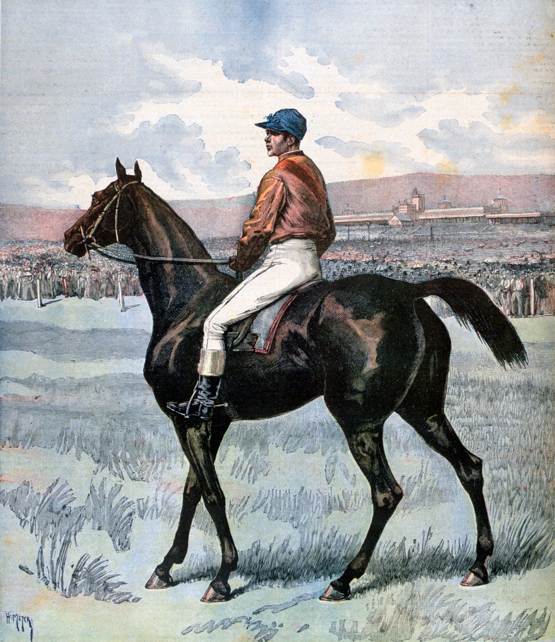 Clamart, zwycięzca Grand Prix de Paris, własność Edmond Blanc, 1892 autorstwa Henri Meyer