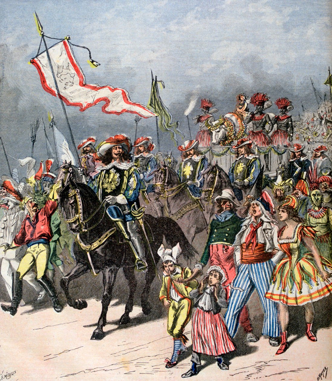 Francuski karnawał utuczonego wołu, dawniej, 1891 autorstwa Henri Meyer