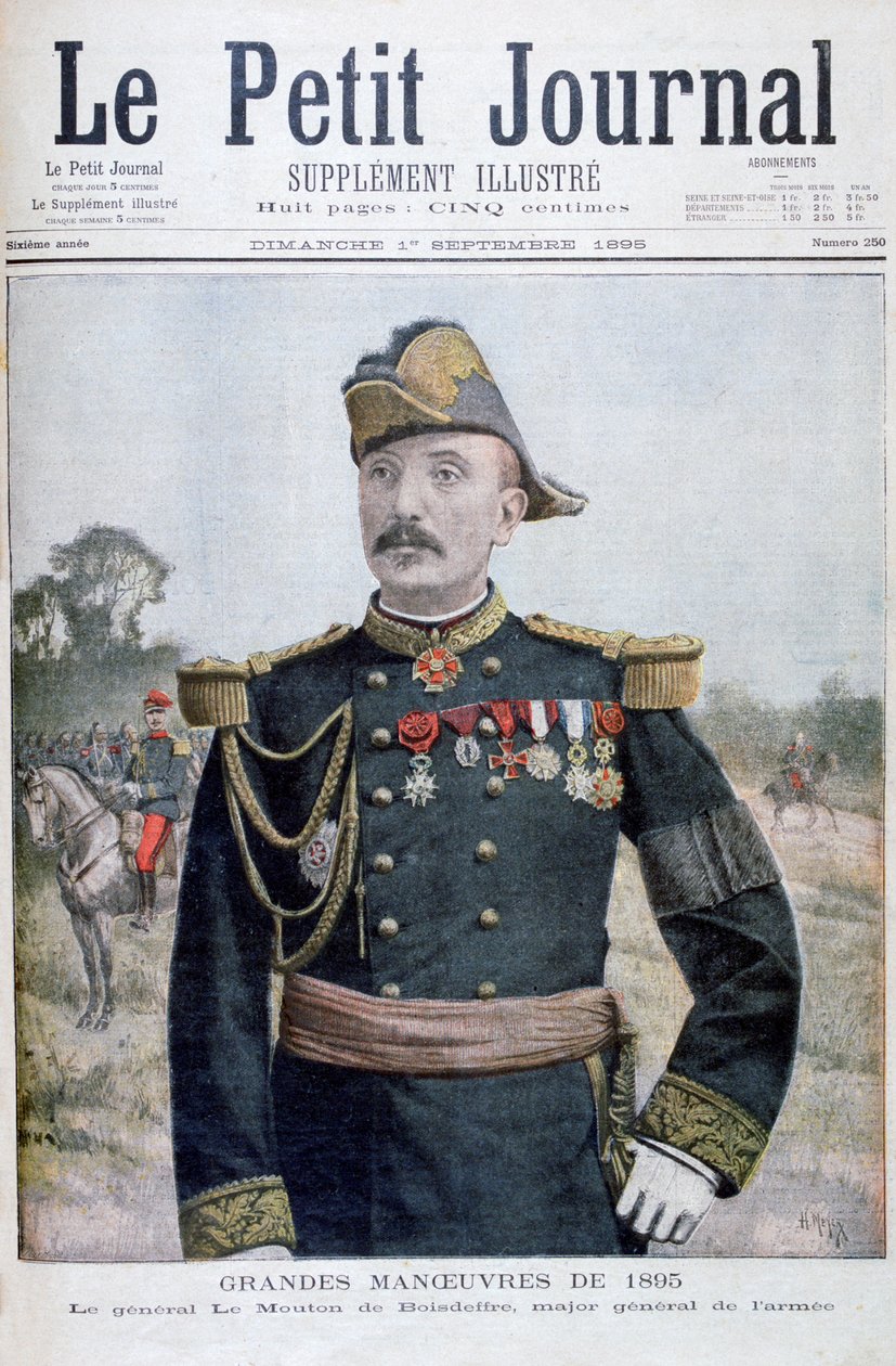 Generał Raoul le Mouton de Boisdeffre, francuski żołnierz, 1895 autorstwa Henri Meyer