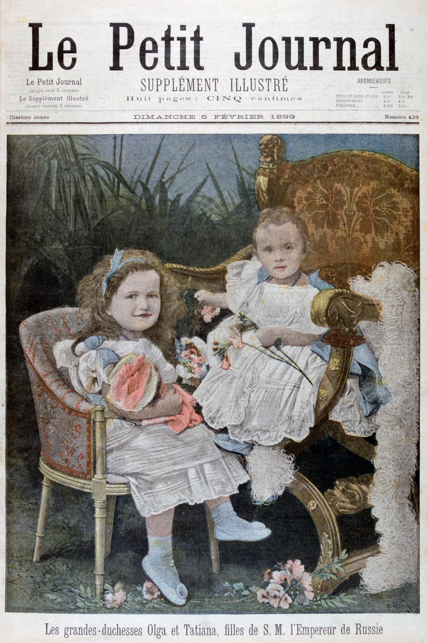Wielkie Księżne Olga i Tatiana Rosji, 1899 autorstwa Henri Meyer