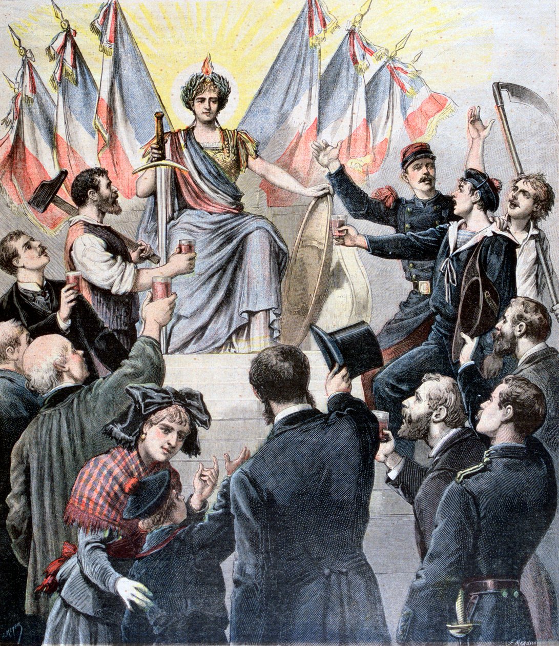 Szczęśliwego Nowego Roku Francja!, 1891 autorstwa Henri Meyer