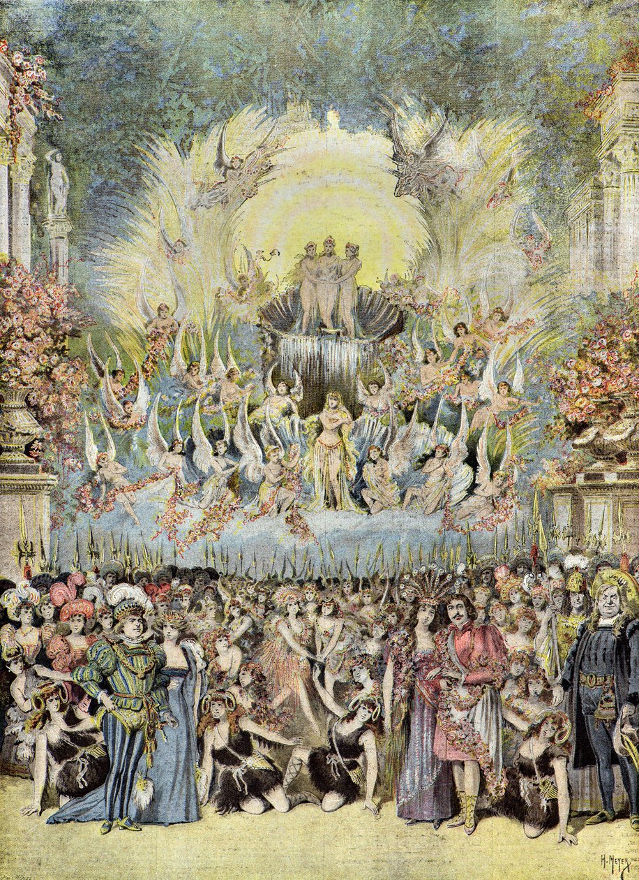 Zespół teatru de la gaite w Paryżu, 1895 (ilustracja) autorstwa Henri Meyer