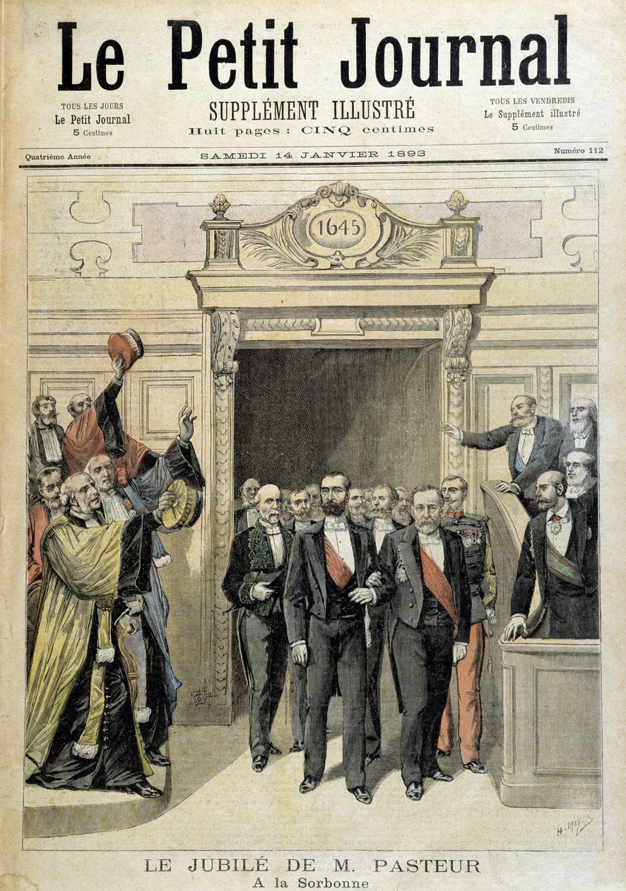 Jubileusz M. Pasteura na Sorbonie – w „”Le Petite Journal”” z dnia 14.01.1893 autorstwa Henri Meyer