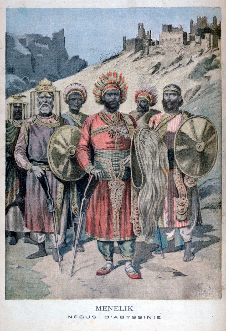 Menelik II z Abisynii, 1895 autorstwa Henri Meyer