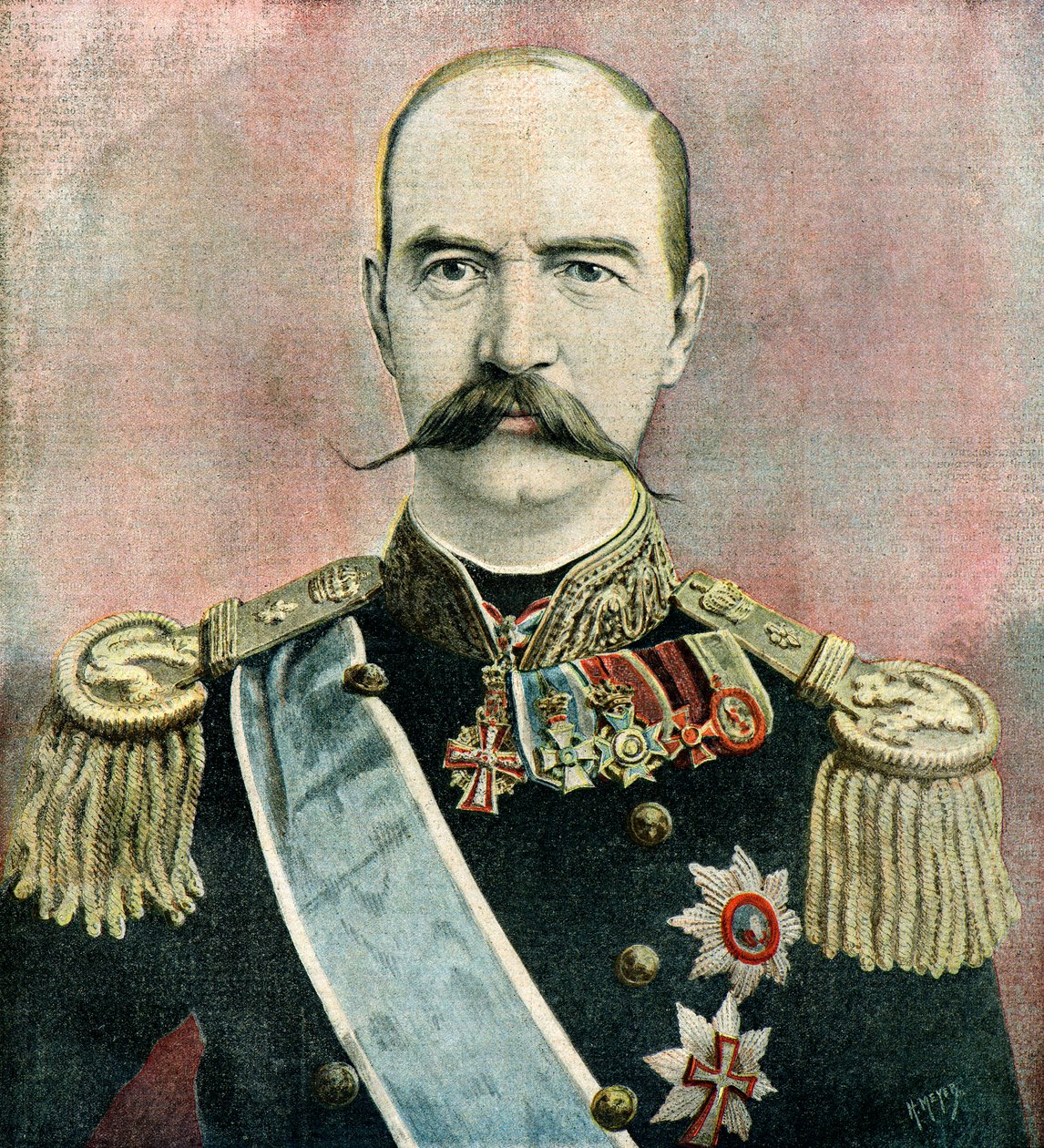 Portret króla Grecji Jerzego I autorstwa Henri Meyer