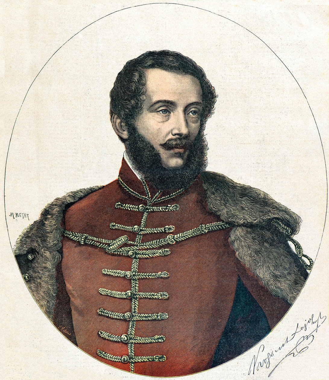 Portret Lajosa Kossutha autorstwa Henri Meyer