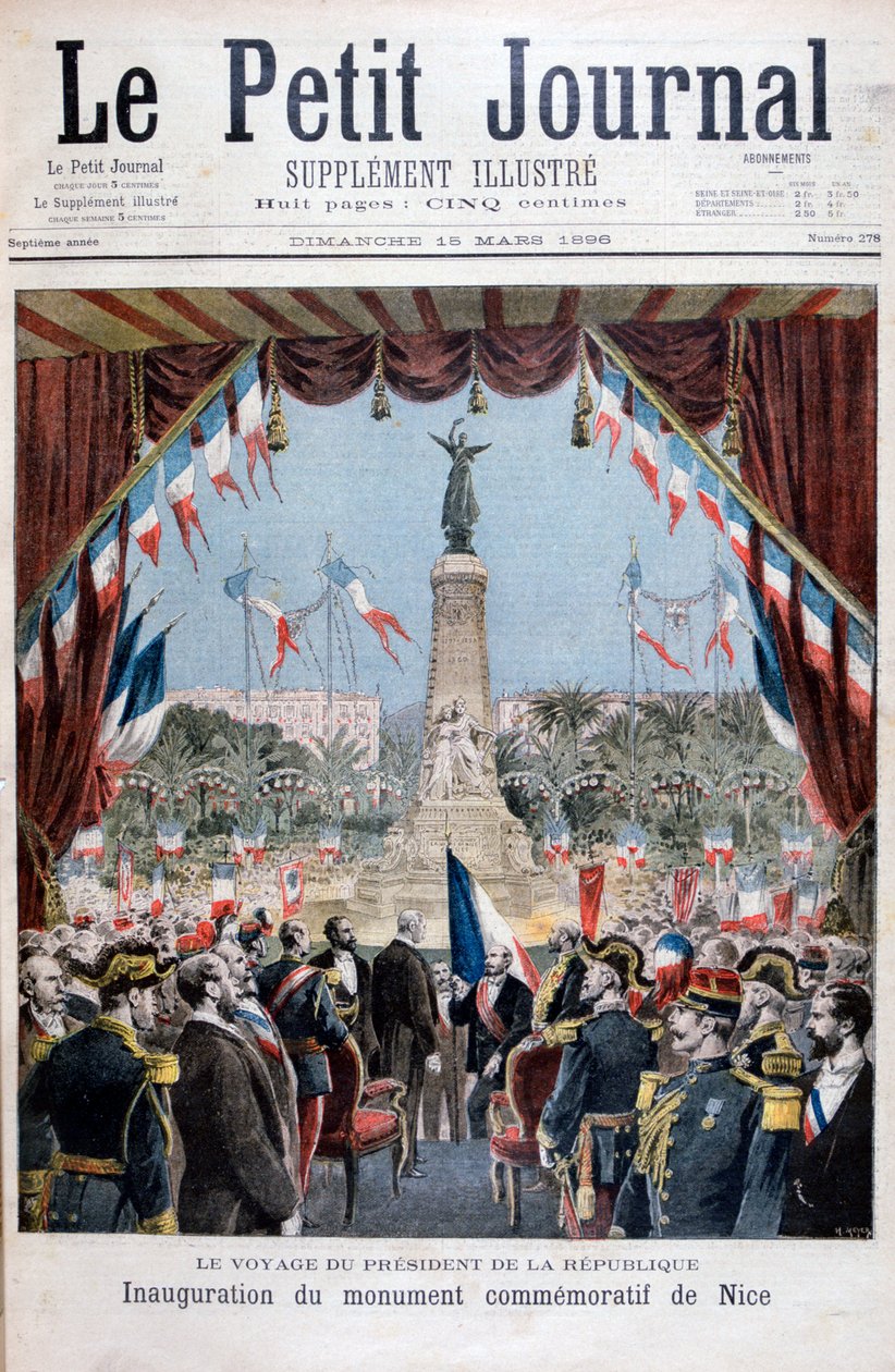 Prezydent Faure na ceremonii inauguracji pomnika w Nicei, 1896 r. autorstwa Henri Meyer
