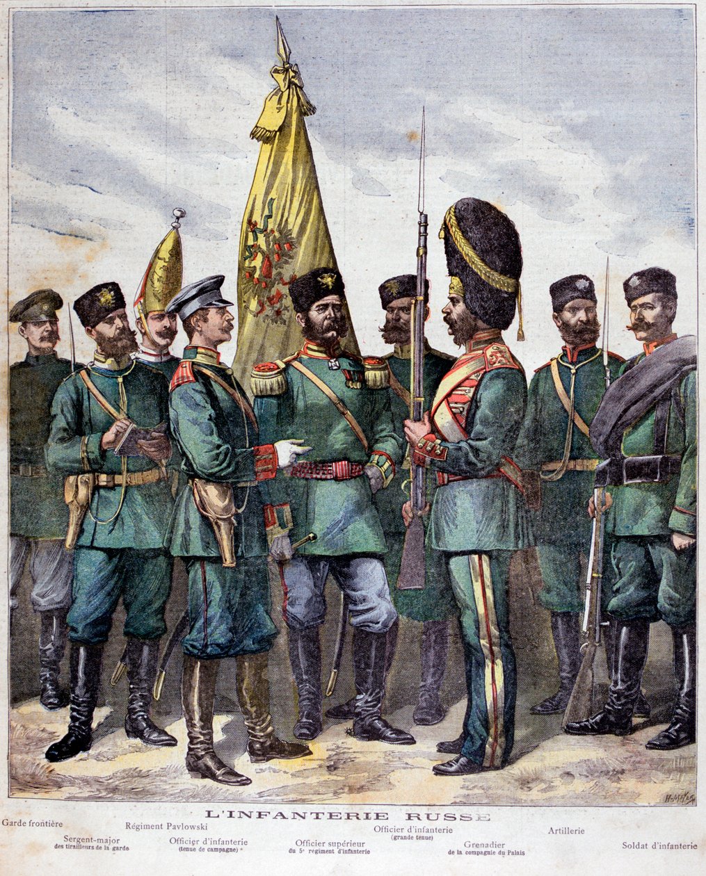 Piechota rosyjska, 1892 autorstwa Henri Meyer